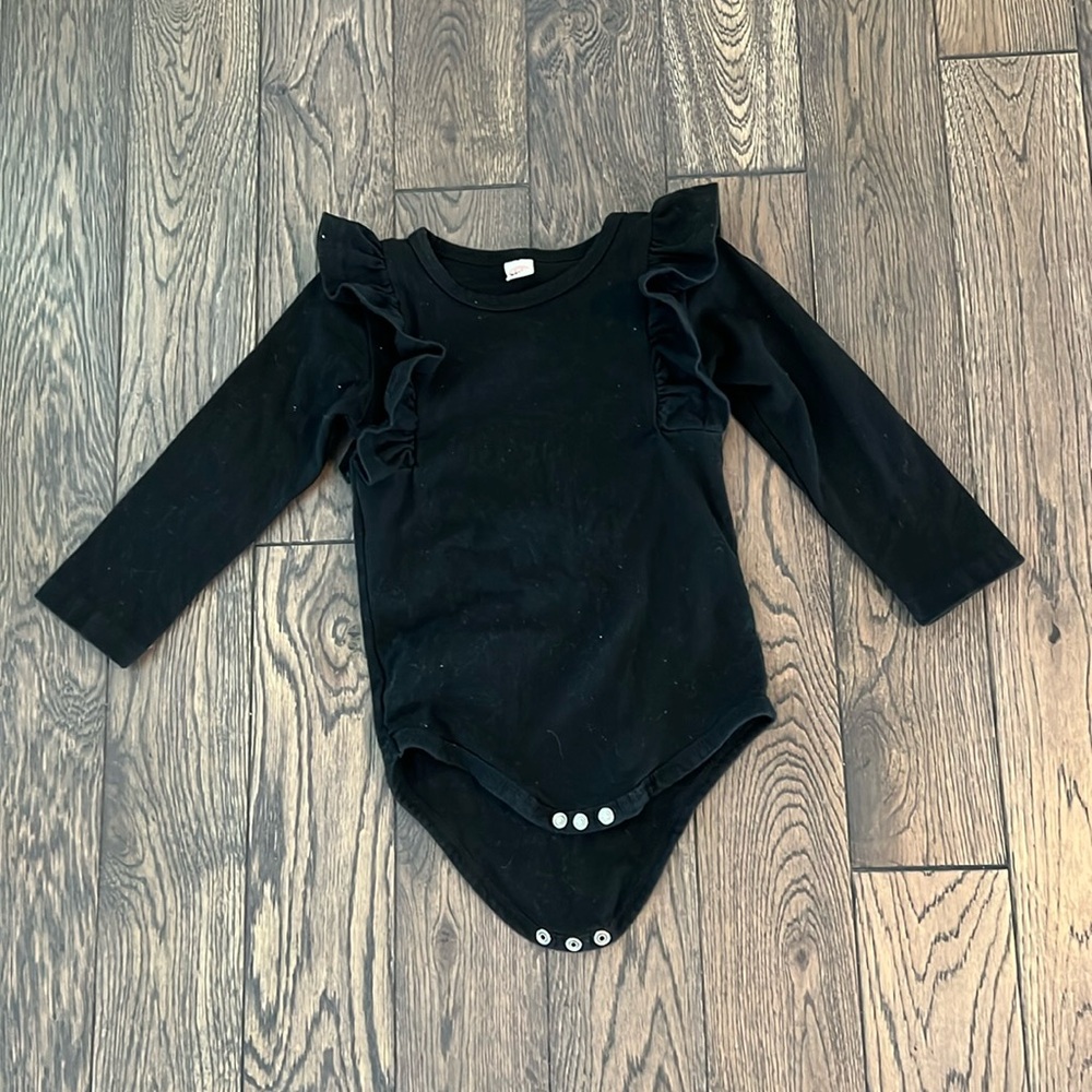 Toddler ruffle sleeve bodysuit